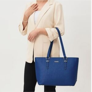 New Manila All Purpose Medium Carryall Double Handle Tote Bag In Deep Royal Blue
